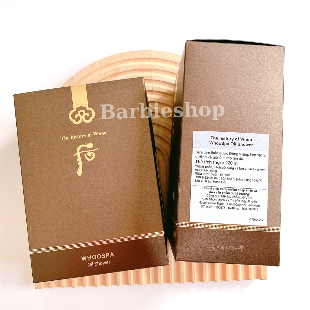 Sữa Tắm Thảo Dược Đông Y Dưỡng Ẩm Whoo Spa Oil Shower 220ml