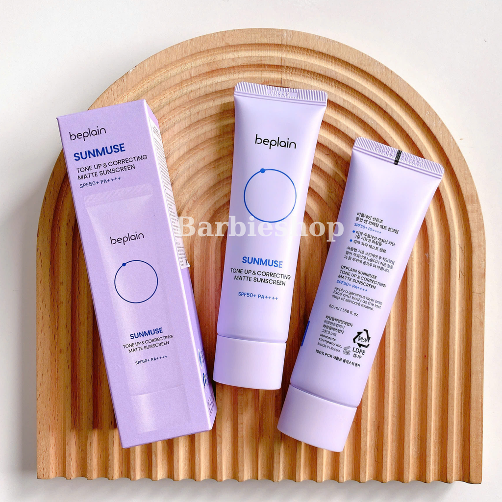 Kem Chống Nắng Beplain Sunmuse Nâng Tone - Kiềm Dầu - Dưỡng Ẩm - Tone Up SPF50+++ 50ml