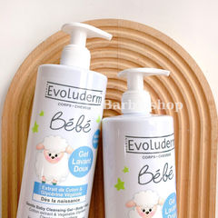 Gel Tắm Gội Cho Bé Evoluderm Chiết Xuất Cotton 500ml