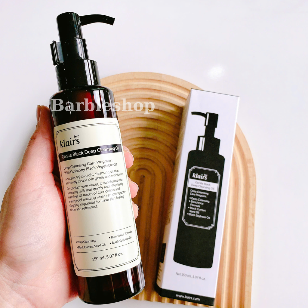 Dầu Tẩy Trang Và Dưỡng Ẩm Klairs Gentle Black Deep Cleansing Oil 150ml