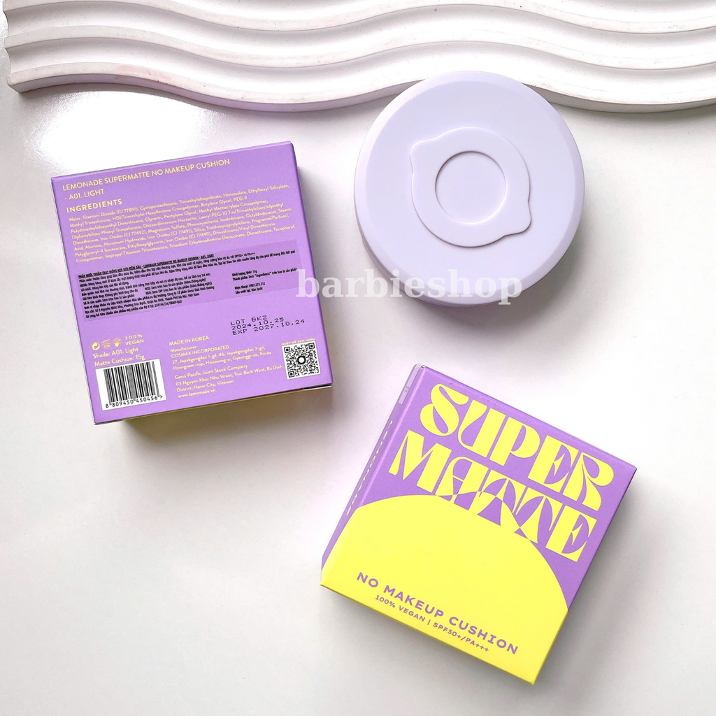 Phấn Nước Lemonade Supermatte Cushion / SuperMatte No Makeup / Matte Addict Cushion 15g
