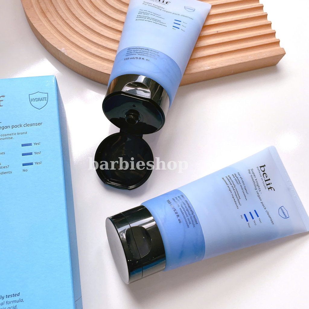 [ Tem LG ] Sữa Rửa Mặt Belif Super Knights - Pore Firming - Hy-Soothing Vegan Pack Cleanser 150ml
