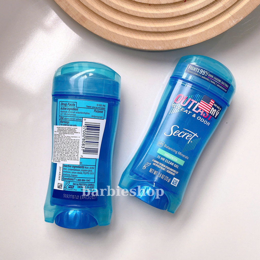 Gel Khử Mùi Secret Nhiều Mùi Hương 73g