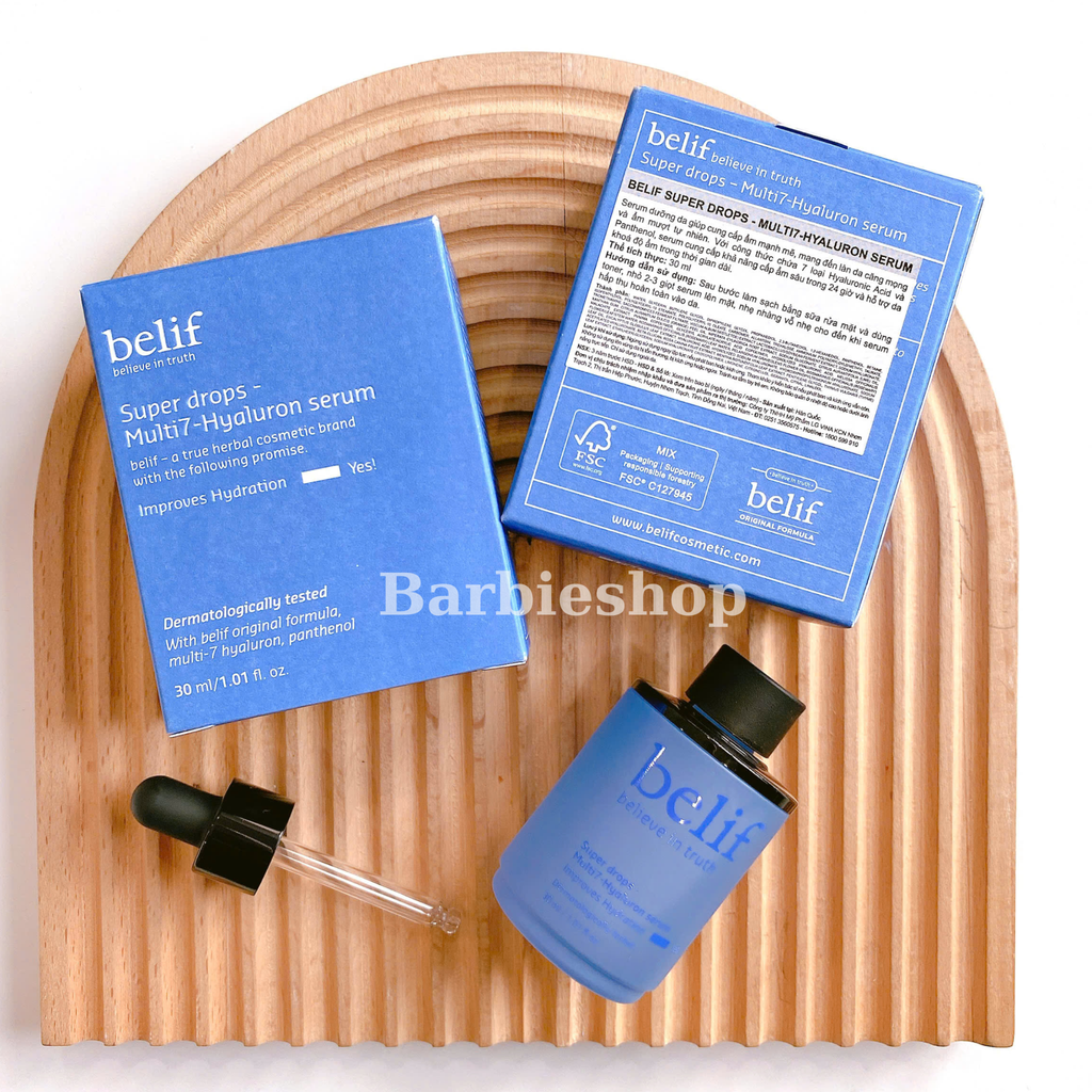 [ Tem LG ] Serum Dưỡng Sáng Da Belif Super Drops VitaC Toning / Multi7-Hyaluron / Peptide Firming Serum 30ml