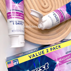 Kem Đánh Răng Trắng Răng Hiệu Quả CREST 3D White Advanced Triple Whitening & Ultra Vivid Mint 135G 147G 153G