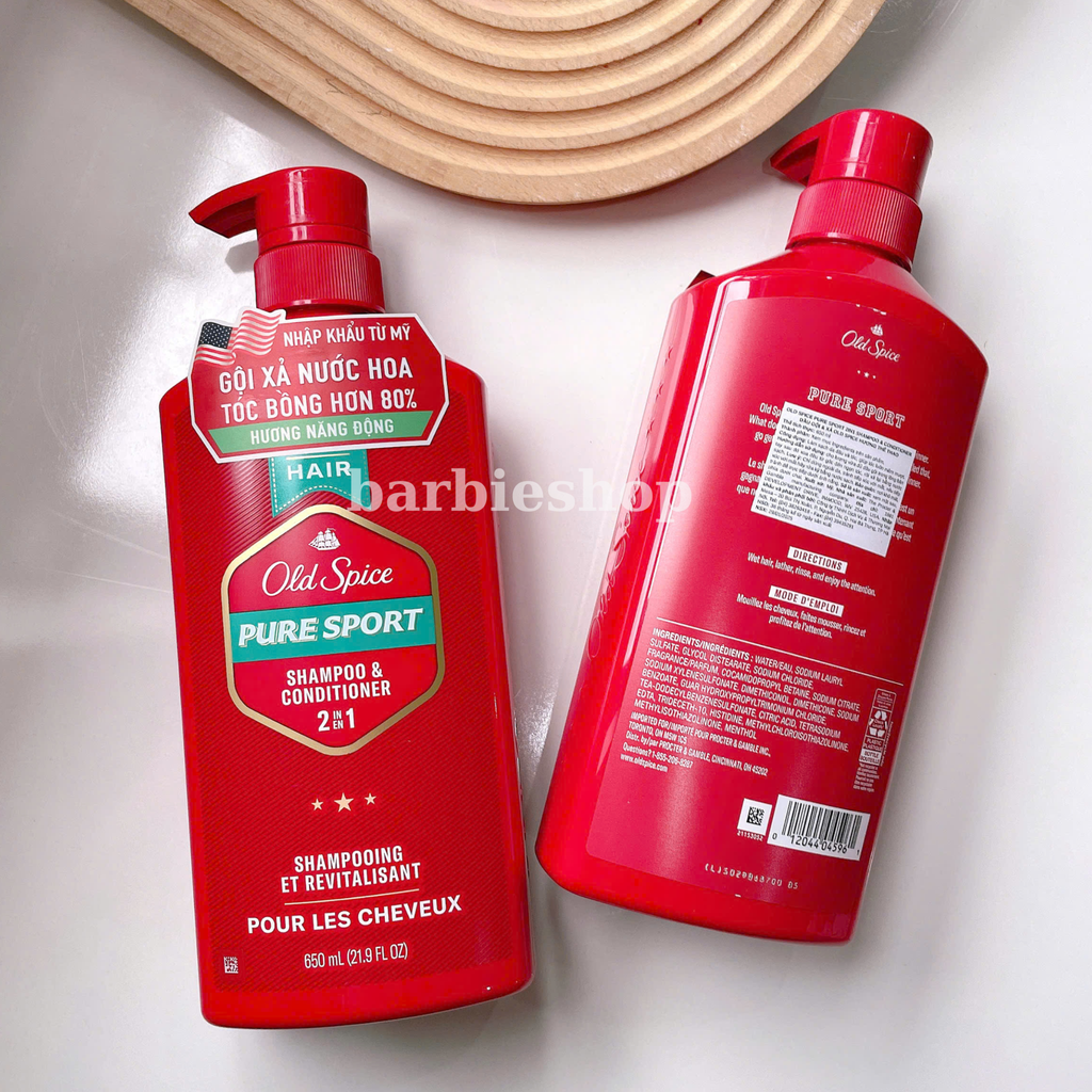 Dầu Gội Xả Old Spice 2IN1 Shampoo and Conditioner 650ml