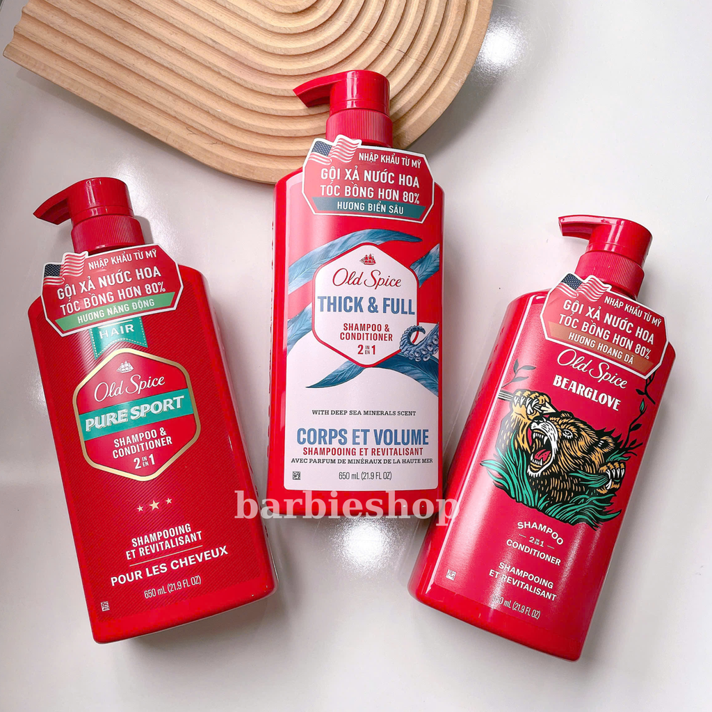 Dầu Gội Xả Old Spice 2IN1 Shampoo and Conditioner 650ml