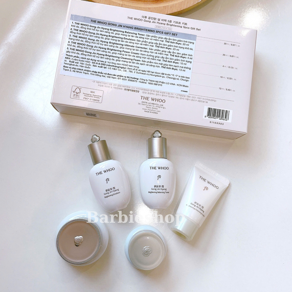 [ Tem LG ] Bộ Dưỡng Trắng Da Whoo Radiant White 5pcs Special Gift Kit