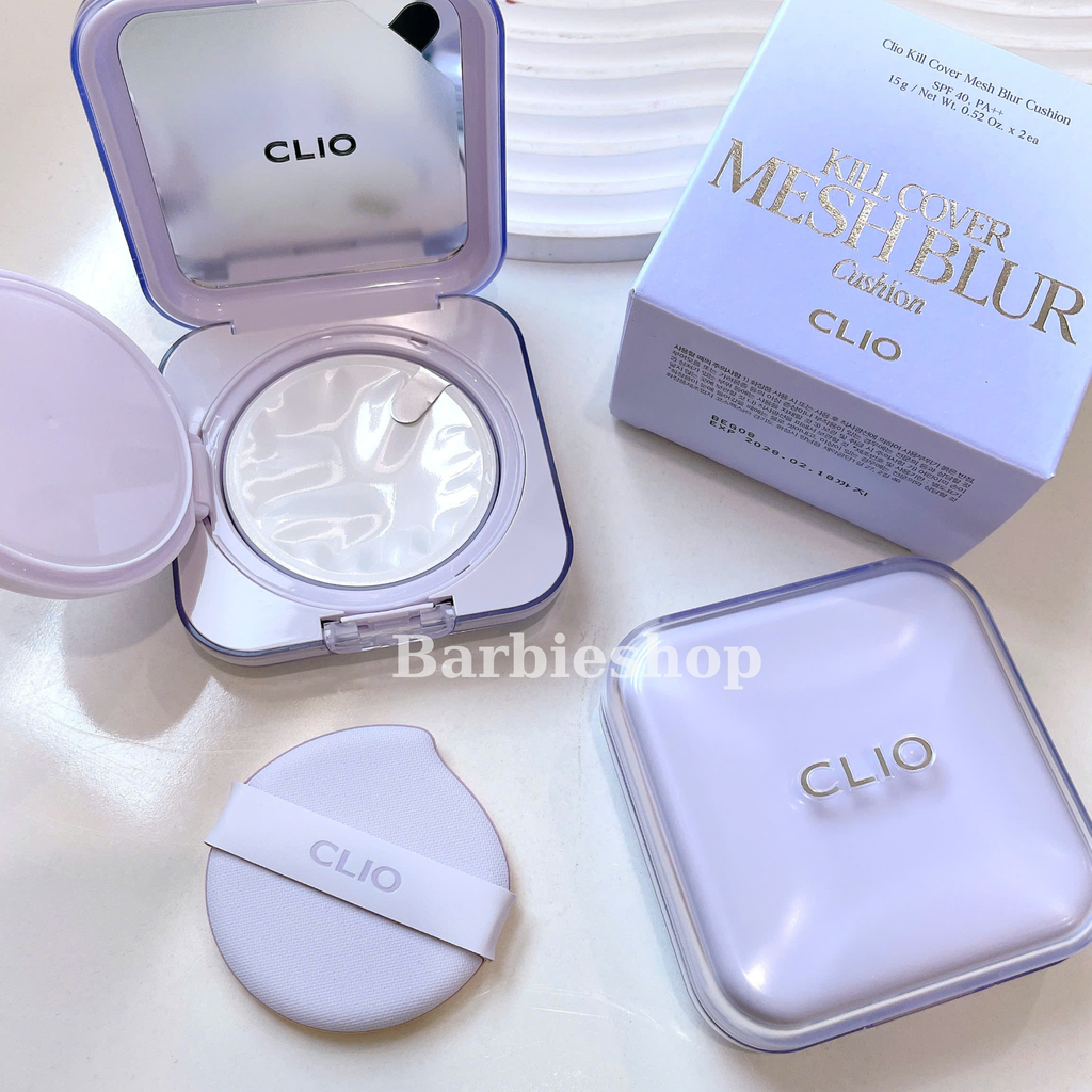 Phấn Nước Clio Kill Cover Mesh Glow Essential / Mesh Blur/ Founwear Cushion SPF50+ PA++++15g*2 ( NEW)
