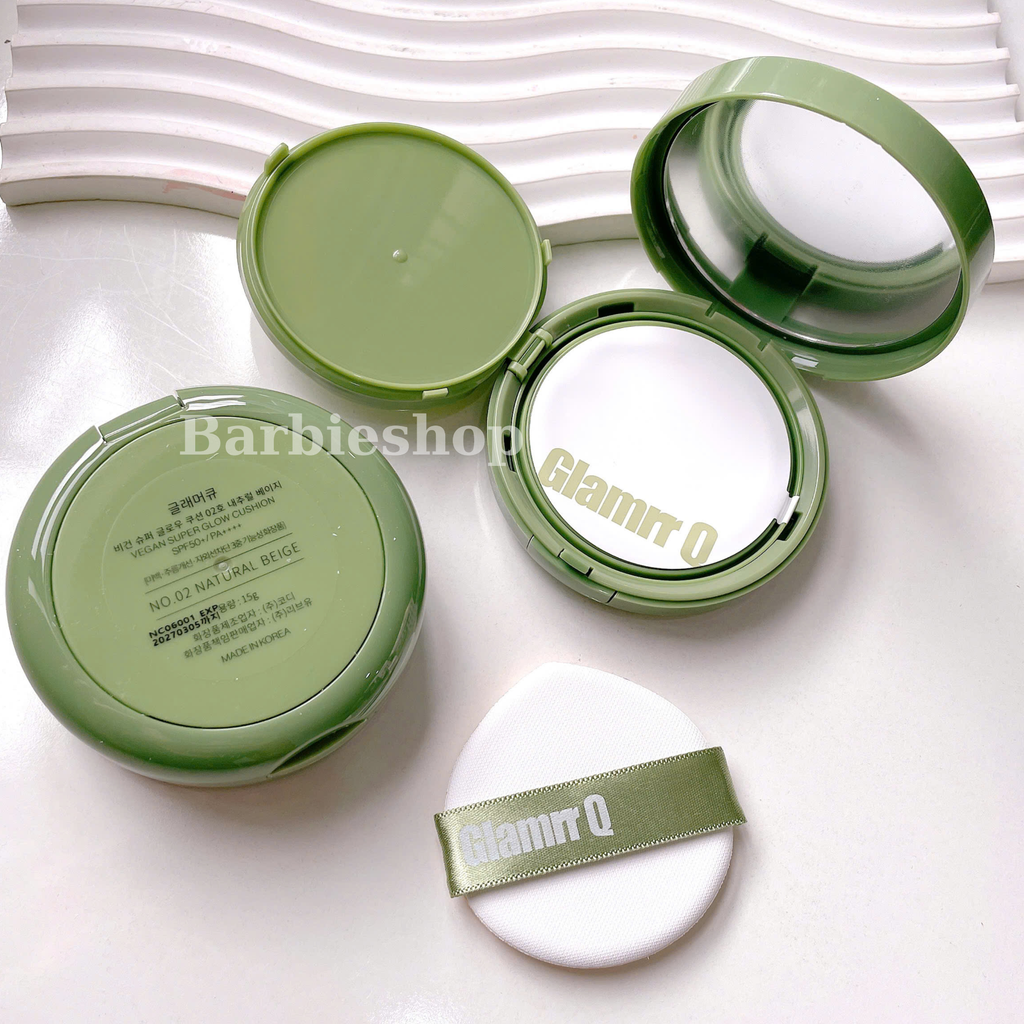 Phấn Nước GLAMRR GLOW/ DD/ COVER Q Vegan Super Cover Cushion SPF50+/PA+++