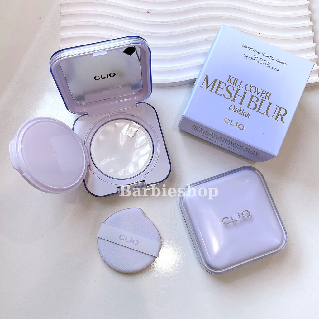 Phấn Nước Clio Kill Cover Mesh Glow Essential / Mesh Blur/ Founwear Cushion SPF50+ PA++++15g*2 ( NEW)