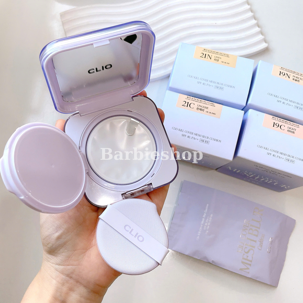 Phấn Nước Clio Kill Cover Mesh Glow Essential / Mesh Blur/ Founwear Cushion SPF50+ PA++++15g*2 ( NEW)