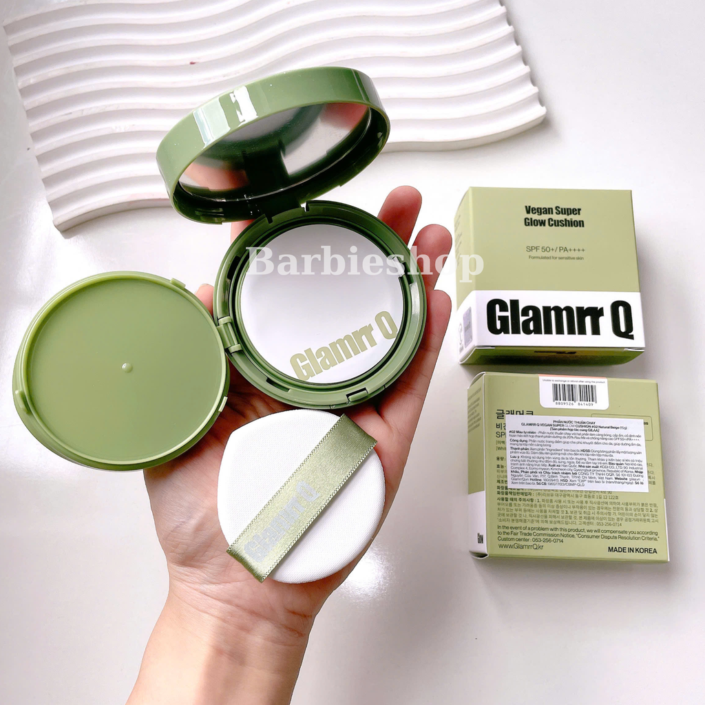 Phấn Nước GLAMRR GLOW/ DD/ COVER Q Vegan Super Cover Cushion SPF50+/PA+++