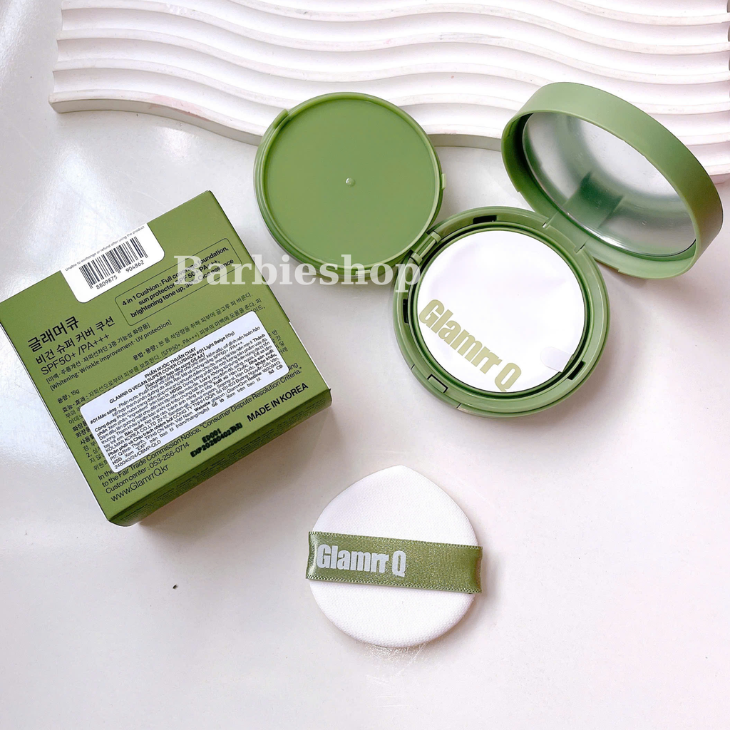 Phấn Nước GLAMRR GLOW/ DD/ COVER Q Vegan Super Cover Cushion SPF50+/PA+++