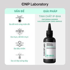 Dung Dịch Tẩy tế Bào Chết IP- BHA CNP Laboratory Derma+ Answer S.O.S Soothing 9:1 Tonic Ampule