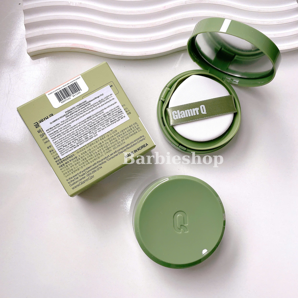 Phấn Nước GLAMRR GLOW/ DD/ COVER Q Vegan Super Cover Cushion SPF50+/PA+++