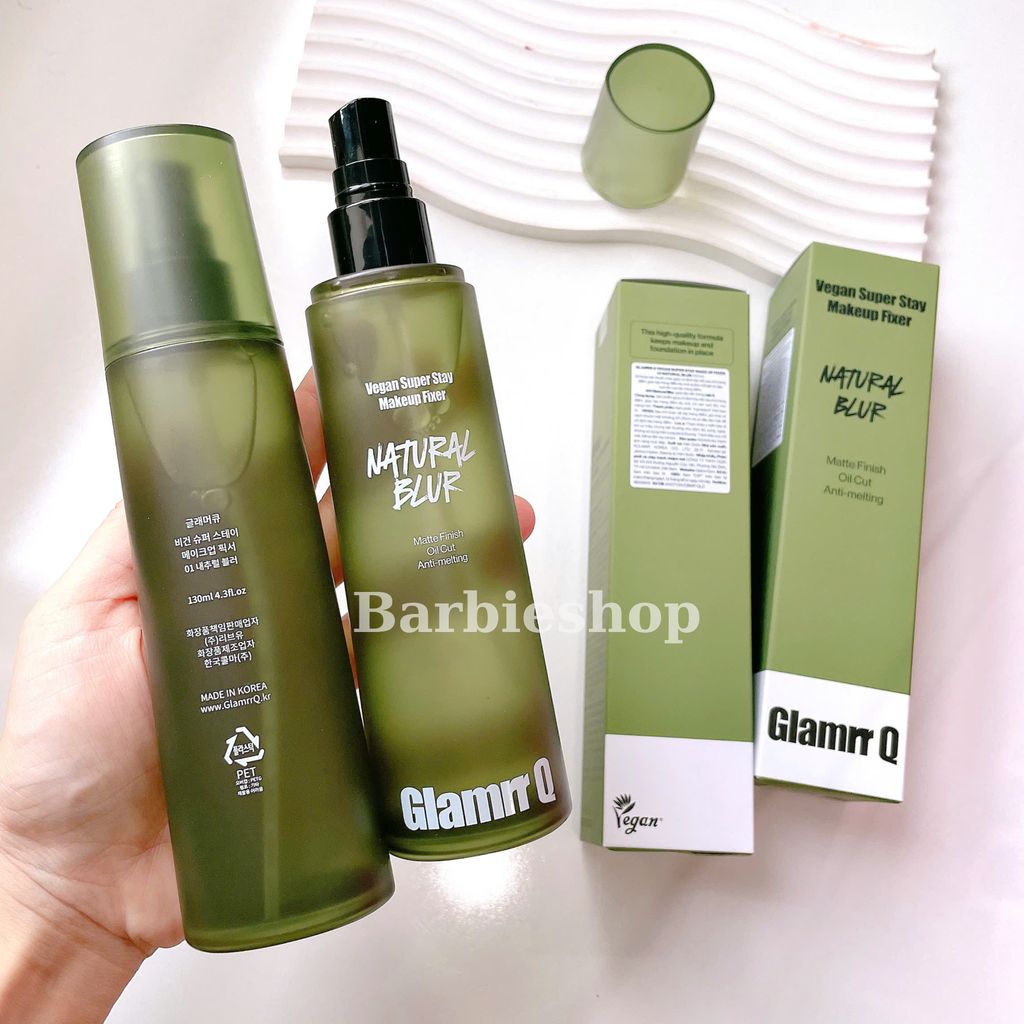 Xịt Khóa Nền Glamrr Q Vegan Super Stay Makeup Fixer 50ml-130m
