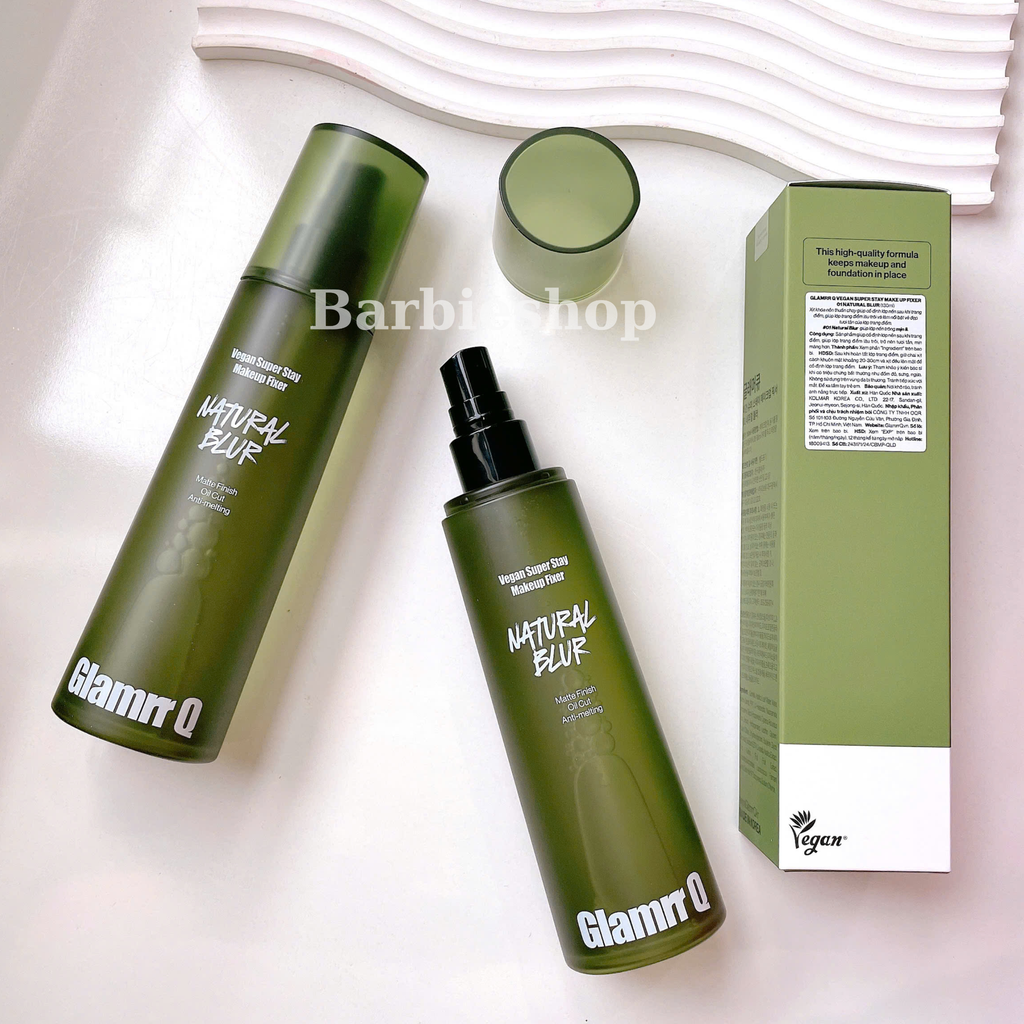 Xịt Khóa Nền Glamrr Q Vegan Super Stay Makeup Fixer 50ml-130m