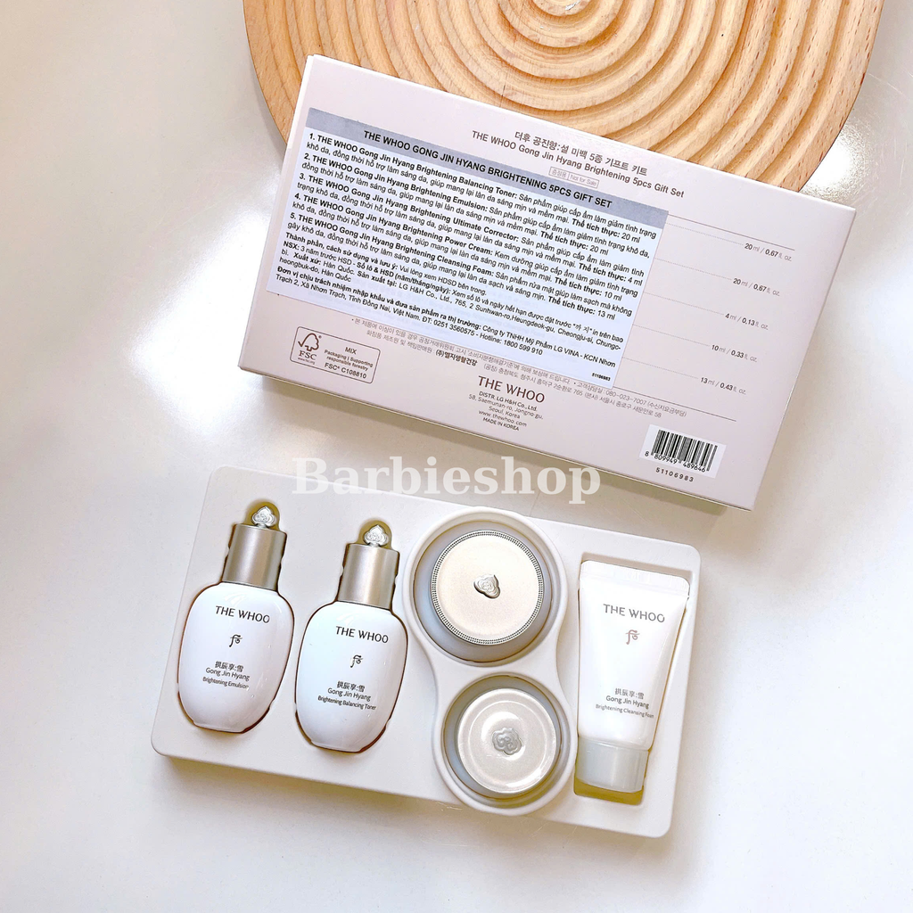 [ Tem LG ] Bộ Dưỡng Trắng Da Whoo Radiant White 5pcs Special Gift Kit