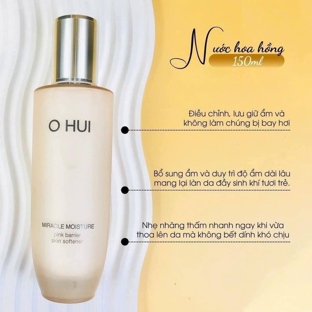 Nước Hoa Hồng OHUI Miracle Moisture Pink Barrier Skin Softener 150ml