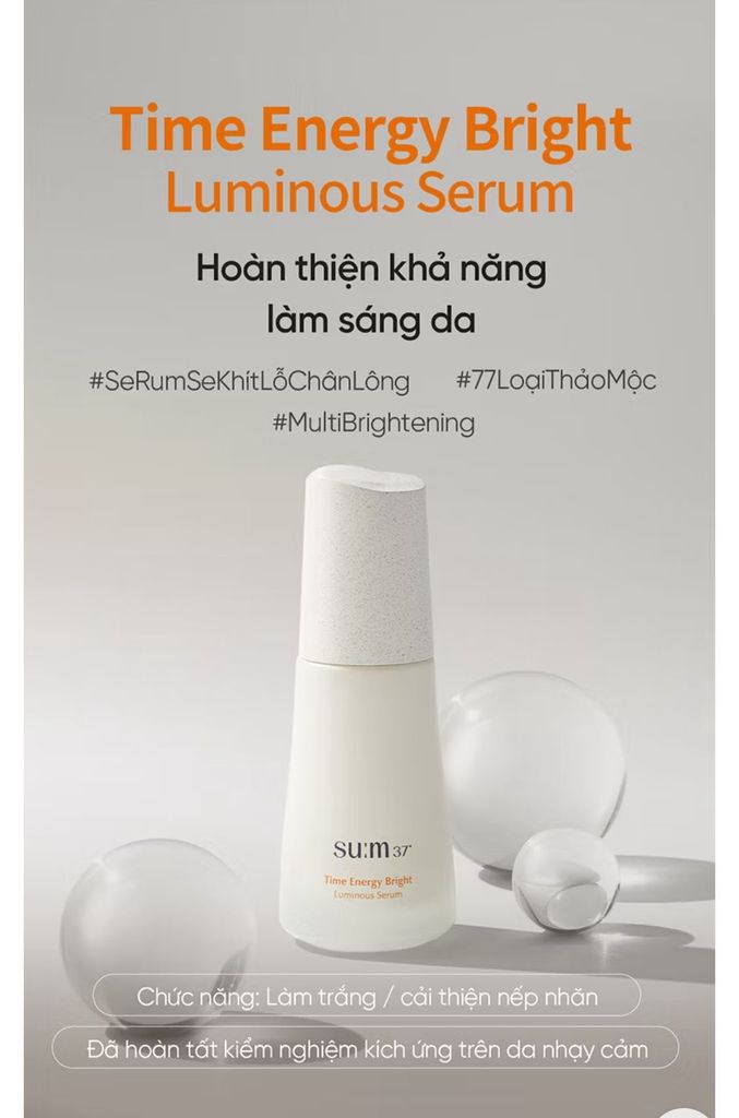 [ Tem LG ] Tinh Chất Ngăn Ngừa Lão Hóa Sum37 Micro Active Repair/ Time Energy Bright Luminous Serum 50ml (51905206 / 51905442)