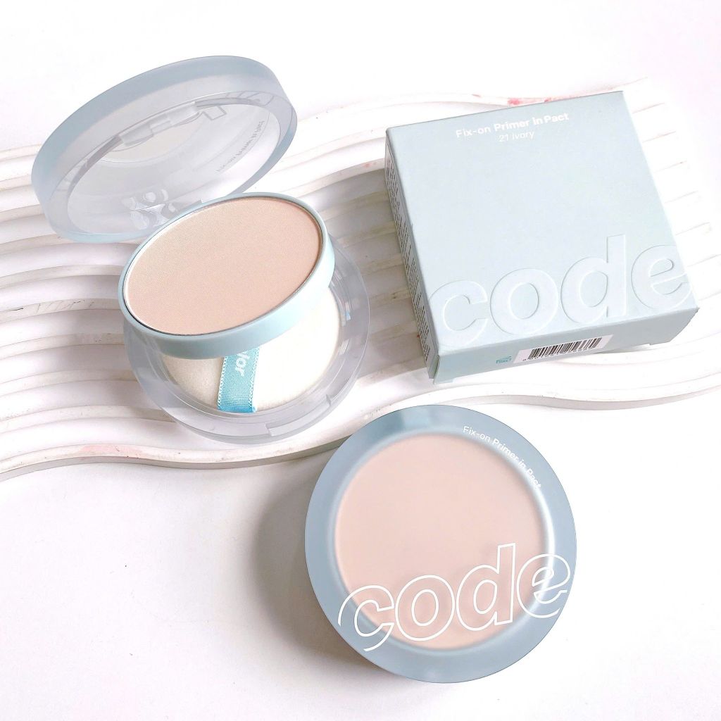 Phấn Phủ Nén Code GloKolor Oil Cut Pact 8g / Fix-On Primer In Pact 11g