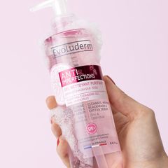 Gel rửa mặt Evoluderm Anti Imperfections Purifying Cleansing Gel Pink Grapefruit ZinC & Calendula 250ml