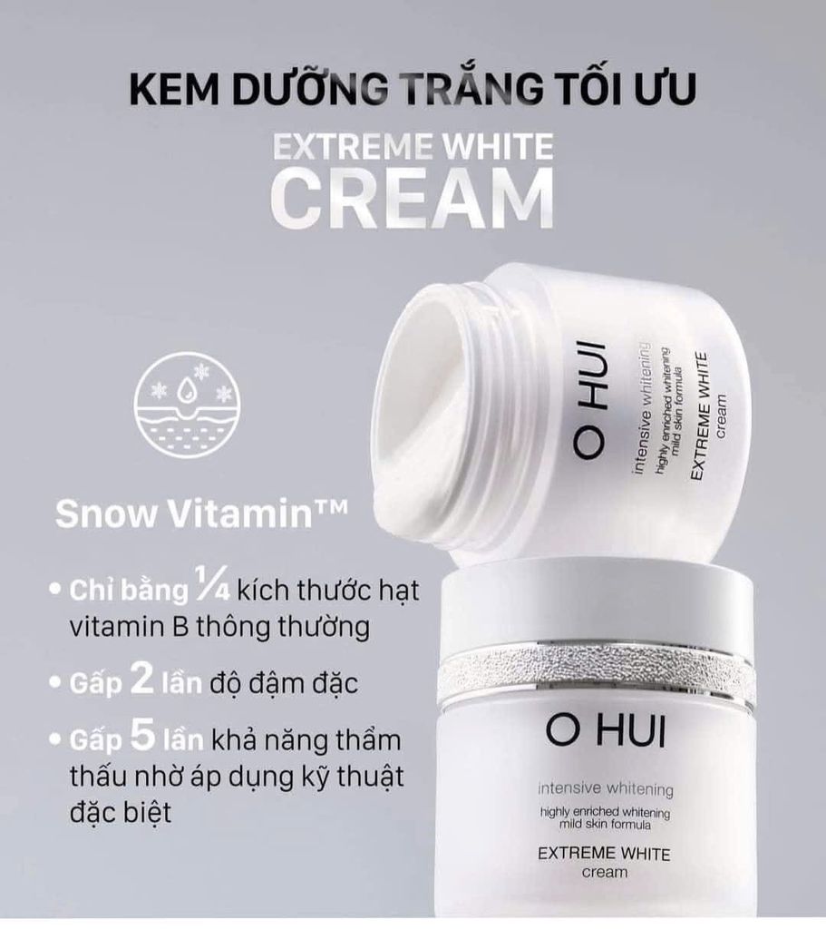 Set Dưỡng Trắng Da Ohui Extreme White MelaToning Dark Spot Ampoule Essence - Cream 2pcs Special Set