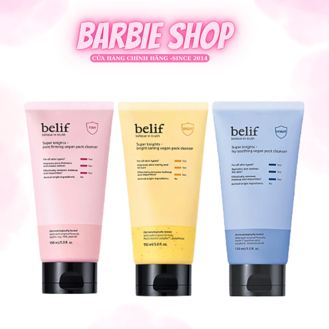 [ Tem LG ] Sữa Rửa Mặt Belif Super Knights - Pore Firming - Hy-Soothing Vegan Pack Cleanser 150ml