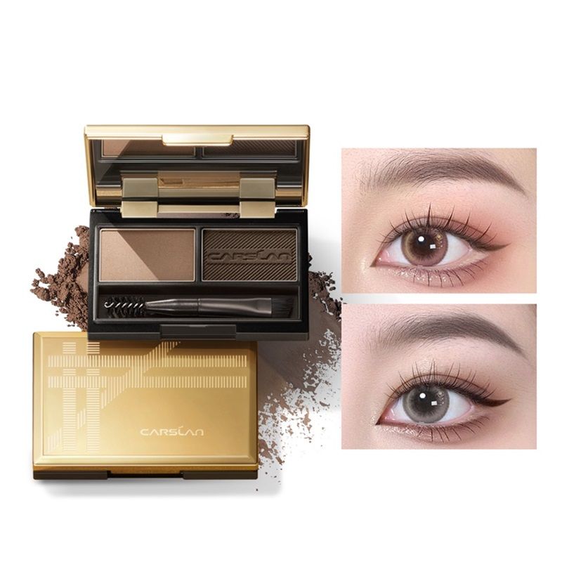 Phấn Bột Kẻ Mày CARSLAN Double Effect