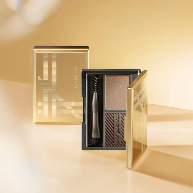 Phấn Bột Kẻ Mày CARSLAN Double Effect