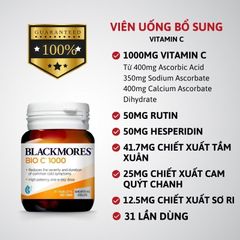 [Hàng Cty] Viên Uống BLACKMORES Bổ Sung Vitamin C Bio C 1000mg (31 Viên)