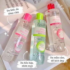 Nước Tẩy Trang Evoluderm Eau Micellaire 250ml - 500ml ( Hồng , Xanh Lá, Đỏ )