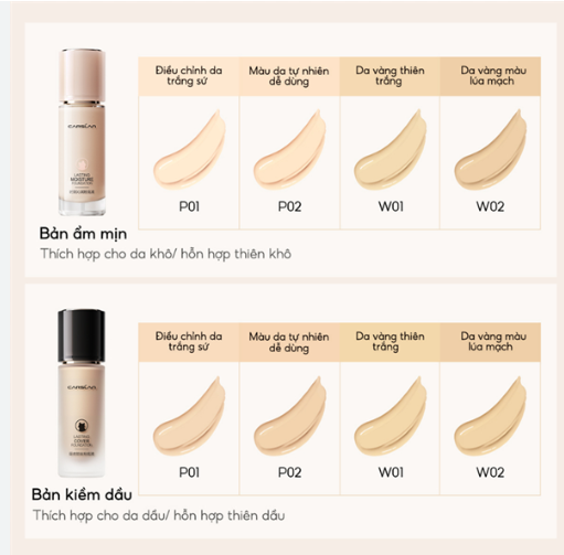 Kem Nền Carslan Lasting Moisture - Cover Foundation 5g - 30g