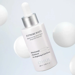 Set Dưỡng Trắng Da Ohui Extreme White MelaToning Dark Spot Ampoule Essence - Cream 2pcs Special Set