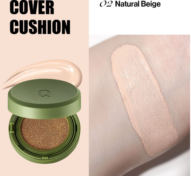 Phấn Nước GLAMRR GLOW/ DD/ COVER Q Vegan Super Cover Cushion SPF50+/PA+++