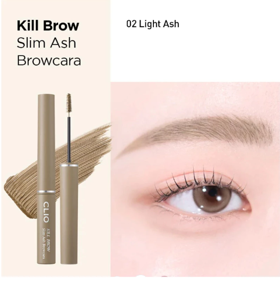 Mascara Lông Mày Clio Kill Brown Slim Ash Browcara 3g