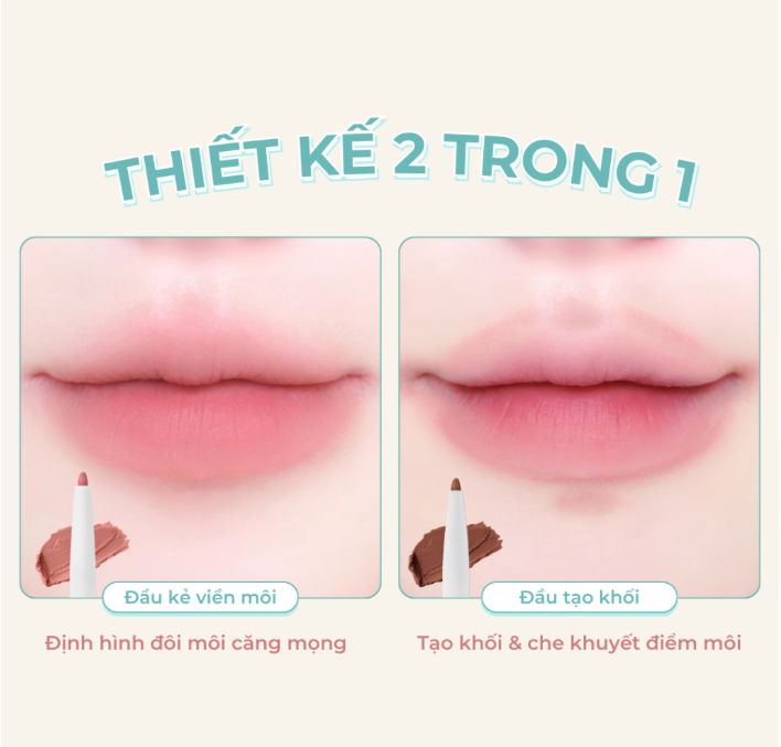 Chì Kẻ Viền Môi DearMay 2in1 Plumpy Lip Liner