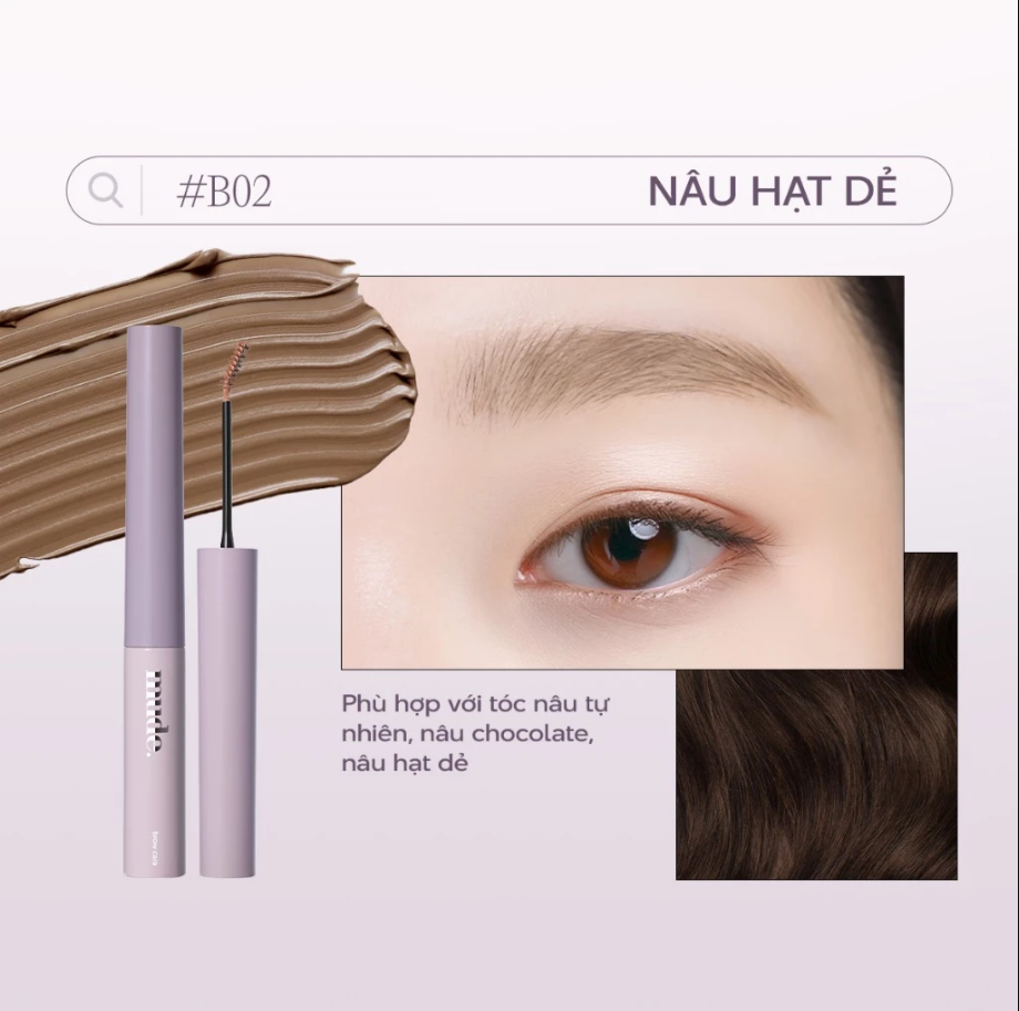 Mascara Lông Mày Siêu Mảnh Mude Inspire Skinny Browcara Hàn Quốc 3.2g