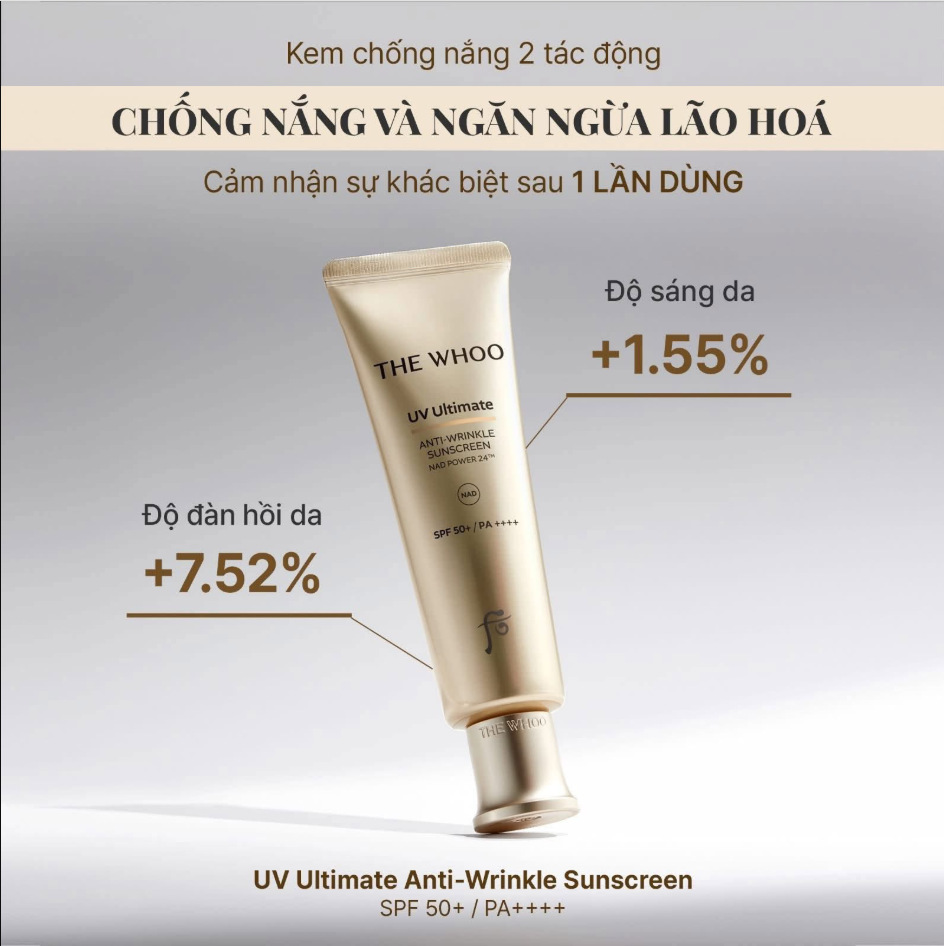 [ Tem LG ] Kem Chống Nắng Cải Thiện The History of Whoo Gongjinhyang Anti-Wrinkle UV Protective / Radiant White Tone Up Suncream SPF50+/PA++++