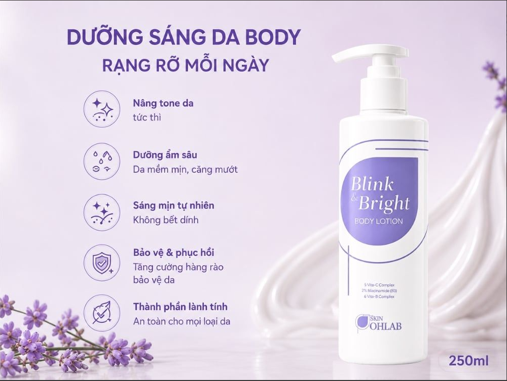 Dưỡng Thể SKIN OHLAB Blink & Bright Body Lotion 250ml Dưỡng Sáng , Nâng Tone