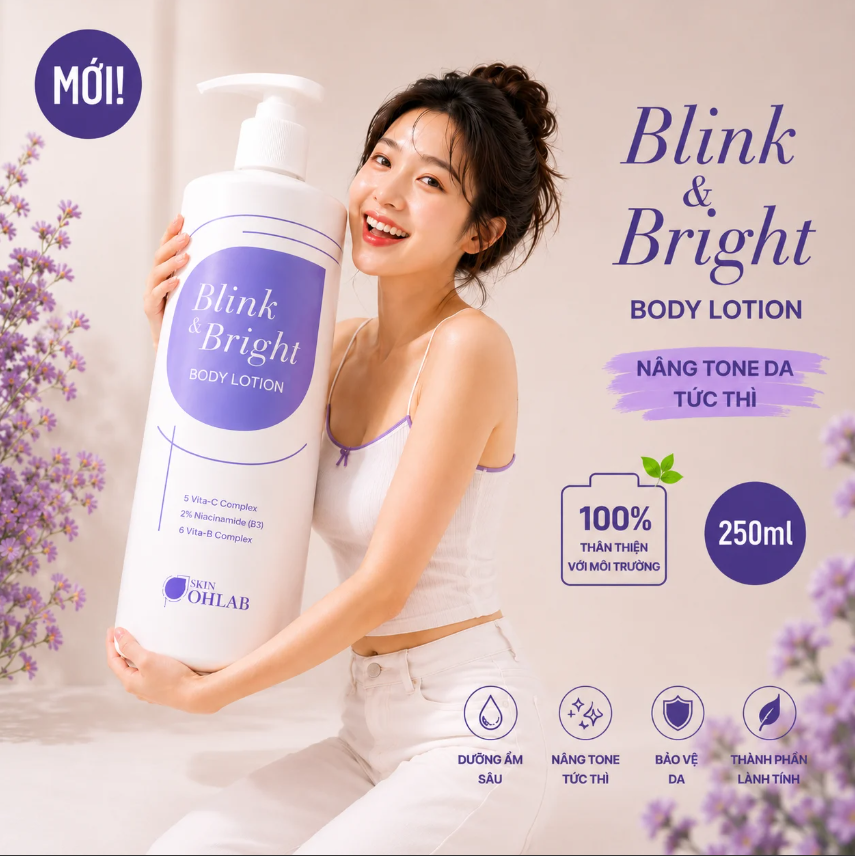 Dưỡng Thể SKIN OHLAB Blink & Bright Body Lotion 250ml Dưỡng Sáng , Nâng Tone