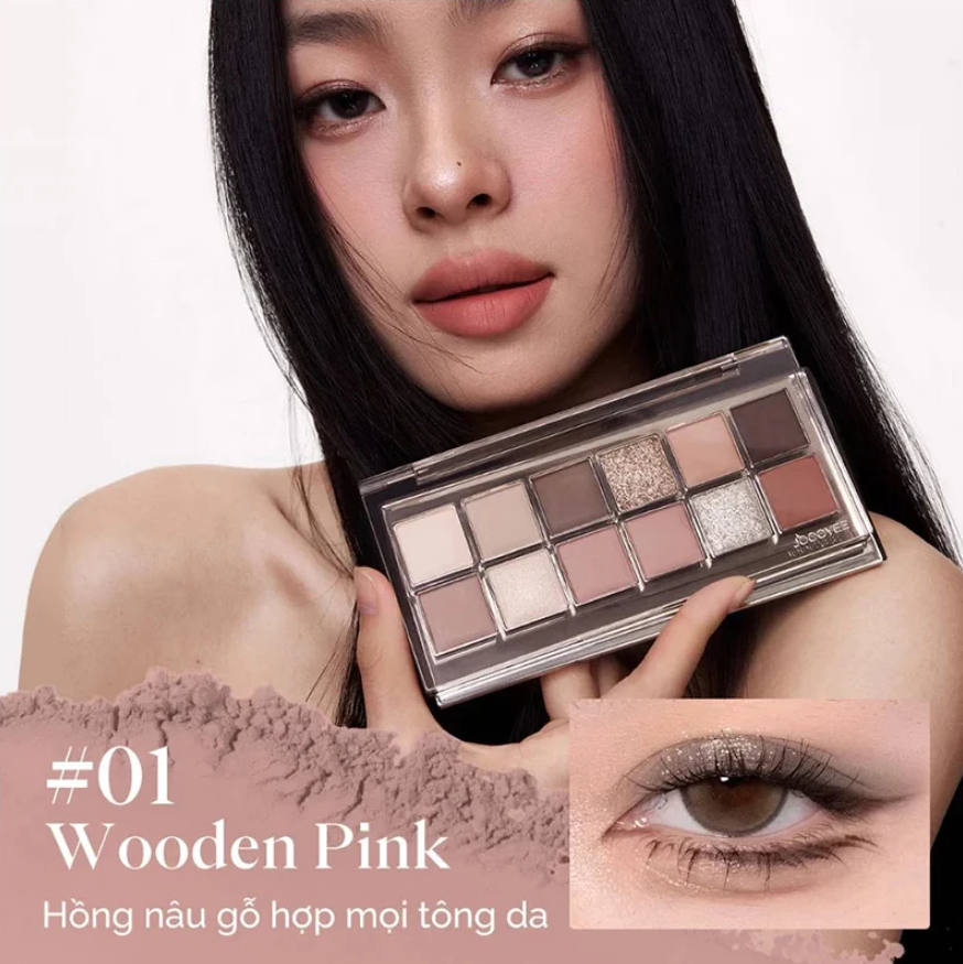 Bảng Mắt 12 Ô Joocyee Eyeshadow Muilt-Use Palette 14g