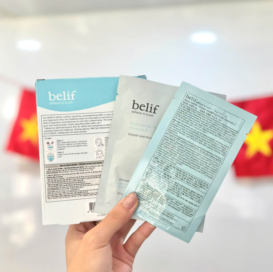 Mặt Nạ Belif Aqua Bomb Frozen Modeling Mask 55g