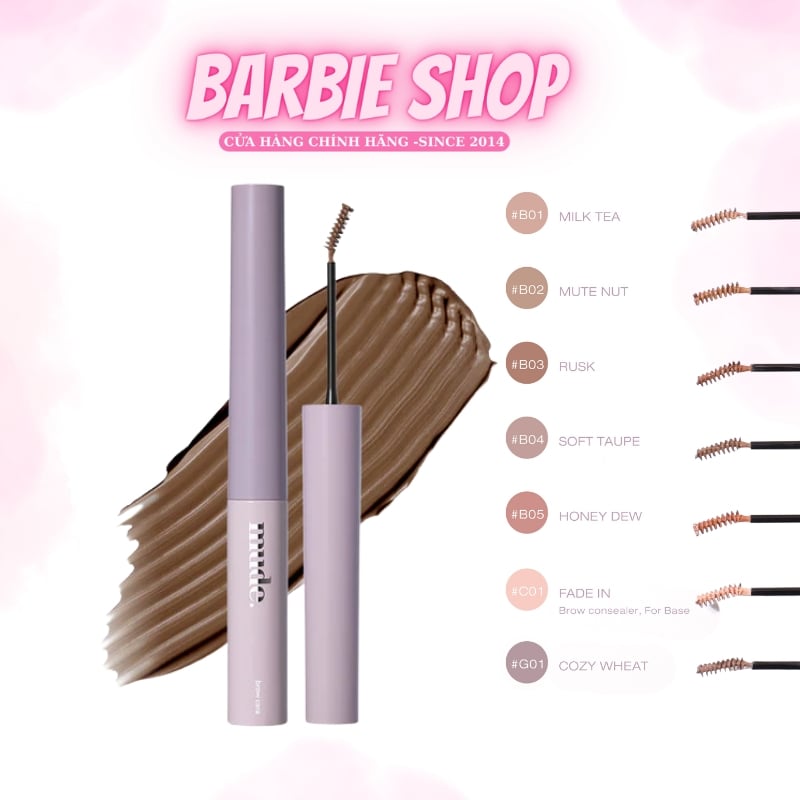 Mascara Lông Mày Siêu Mảnh Mude Inspire Skinny Browcara Hàn Quốc 3.2g