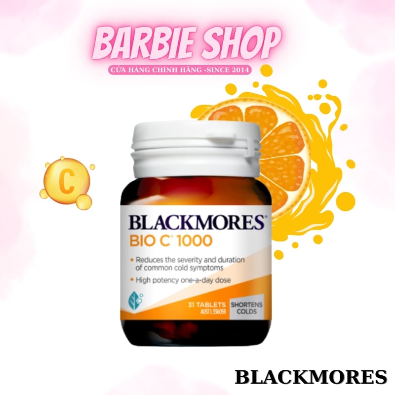 [Hàng Cty] Viên Uống BLACKMORES Bổ Sung Vitamin C Bio C 1000mg (31 Viên)