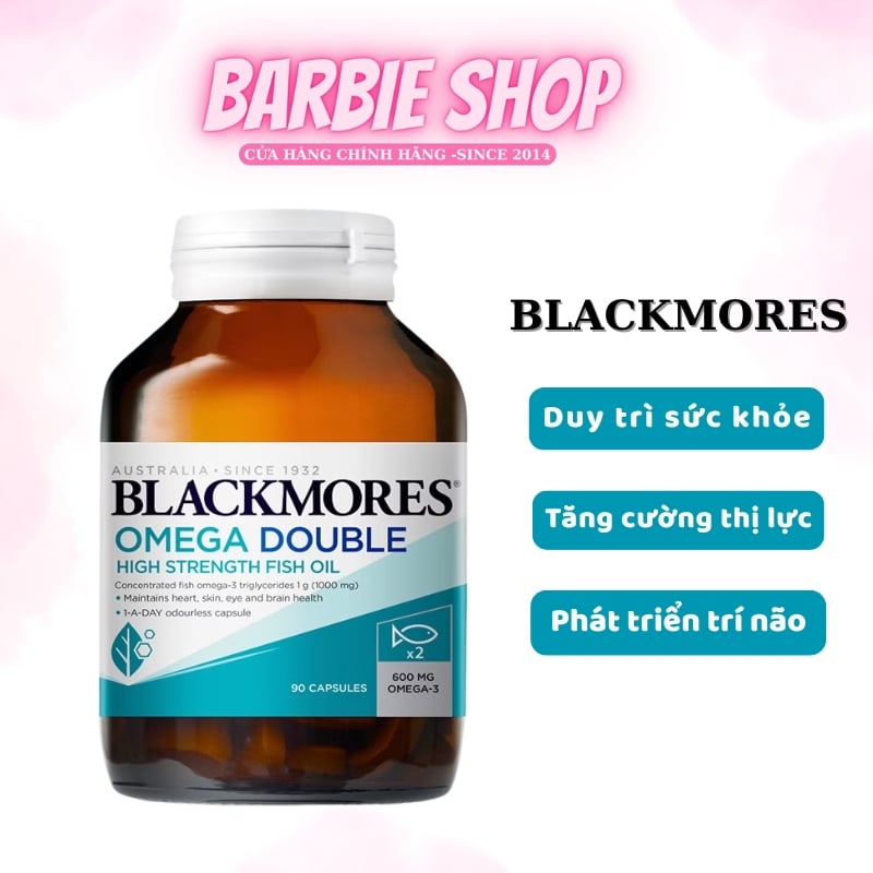 [Hàng Cty] Viên Uống BLACKMORES Omega Double High Stength Fish Oil Dầu Cá (90 Viên)