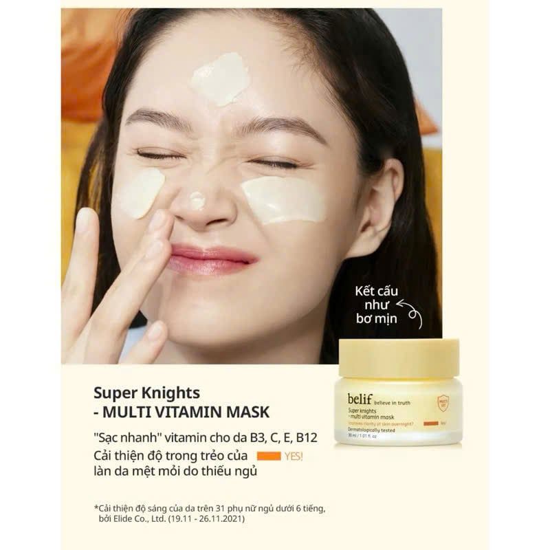 [ Tem LG ] Mặt Nạ Ngủ Belif Super Knights Multi Vitamin / Regenerating Night Mask 75ml