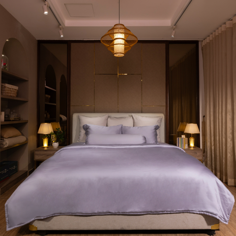  Ga giường BioSilk TC400 cao cấp màu tím khói - LT.AVB132 