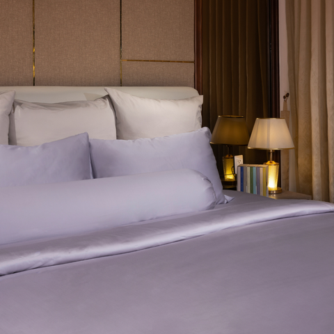  Ga giường BioSilk TC400 cao cấp màu xám ánh tím nhạt - LT.AVB149 